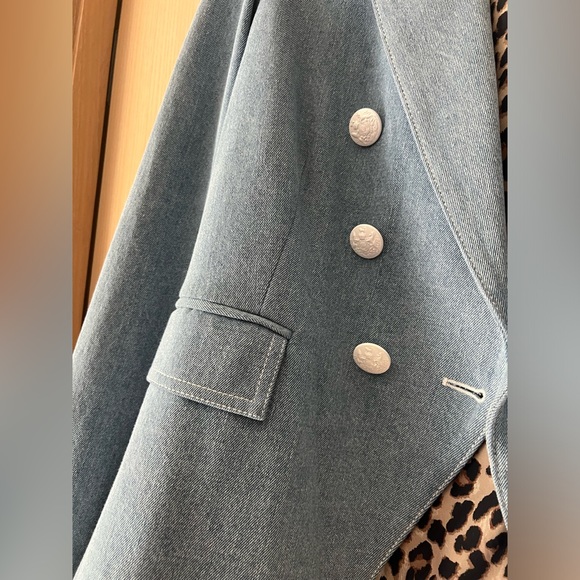 💙 SOLD 💙 NEW Veronica Beard Denim Double Breasted Blazer Miller Dickey size 14 - Picture 8 of 14